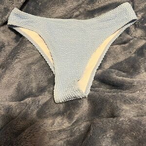 Light blue ribbed bikini bottoms